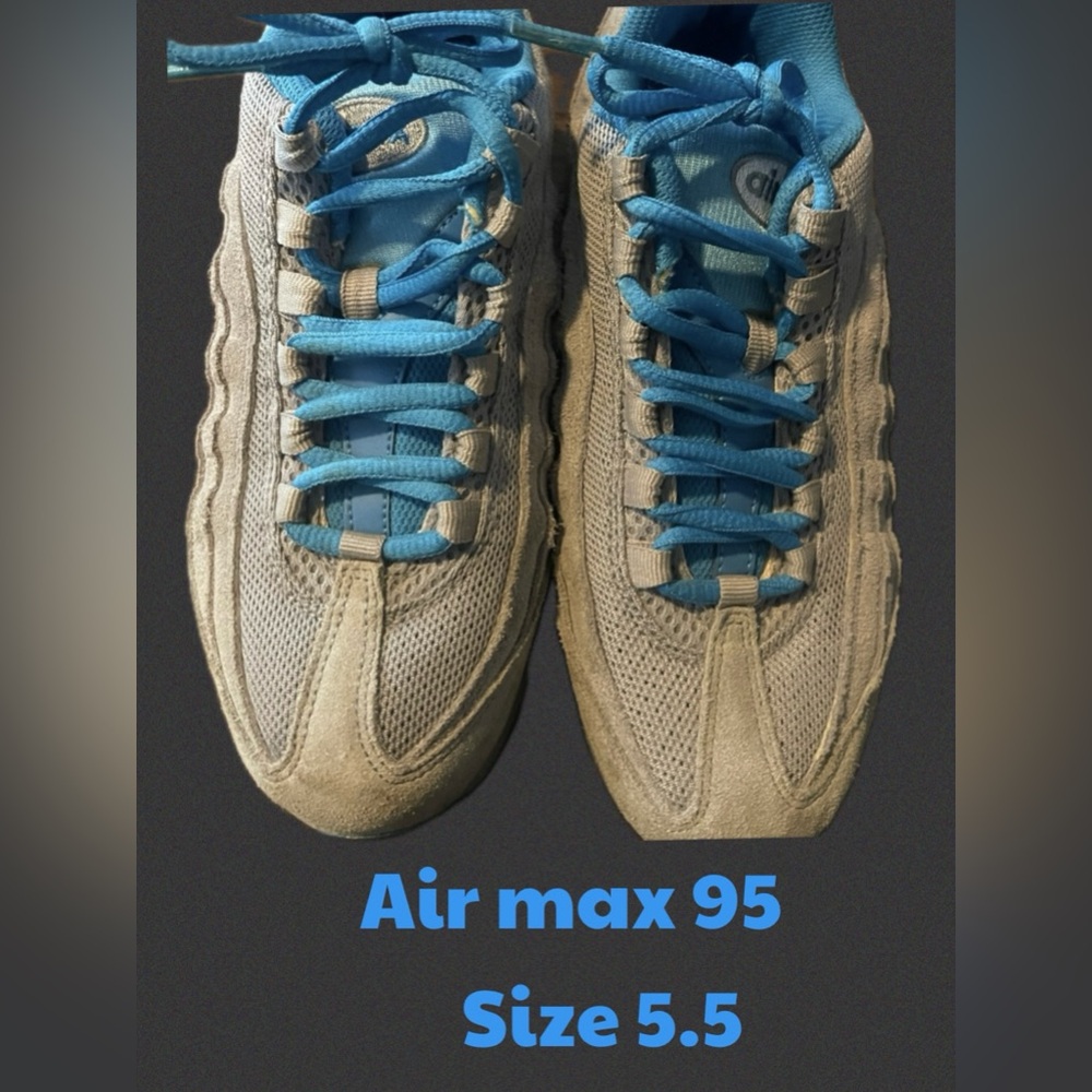 Nike Blue and Tan Sneakers